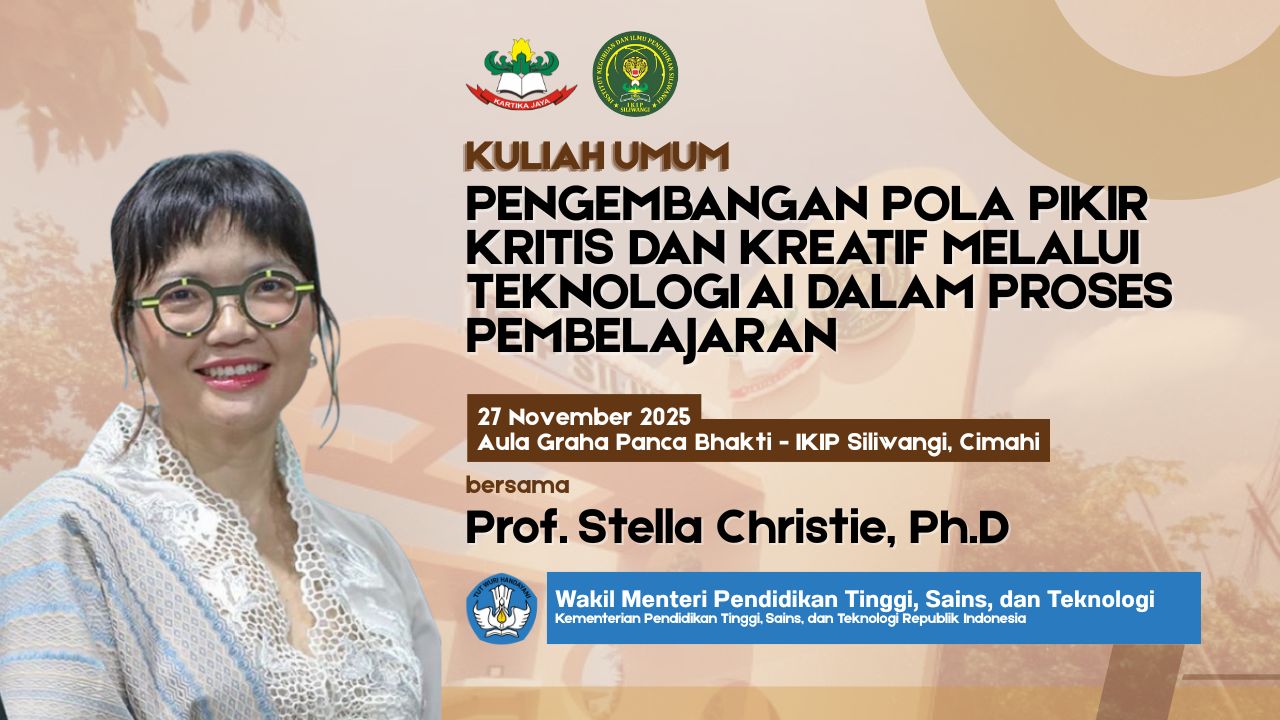Poster Kuliah Umum Pengembangan Pola Pikir Kritis dan Kreatif melalui Teknologi AI dalam Proses Pembelajaran